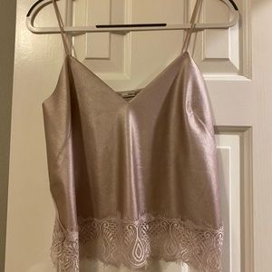 Zara metallic pink tank top